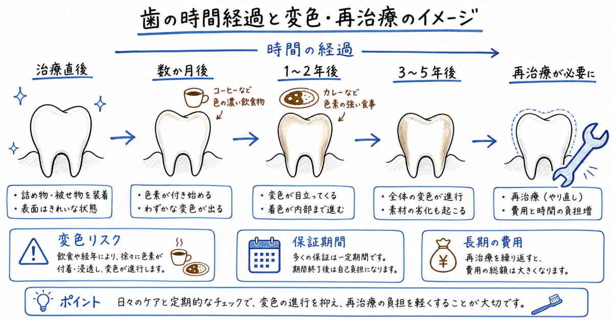 保険レジン治療と自費ダイレクトボンディングの費用・素材の違い