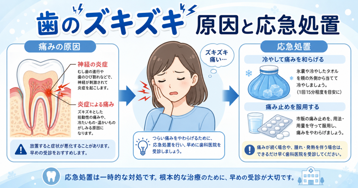 歯が何もしてないのにズキズキ痛む！今すぐできる応急処置と歯を残す治療